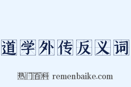 道学外传反义词是什么意思的图片